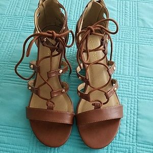 Covington Brown Gladiator Sandals, SIZE 6